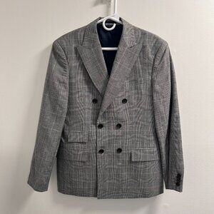 🔥: J Crew • Slim • Ludlow • Glen Plaid • Wool • Suit Jacket • 38S